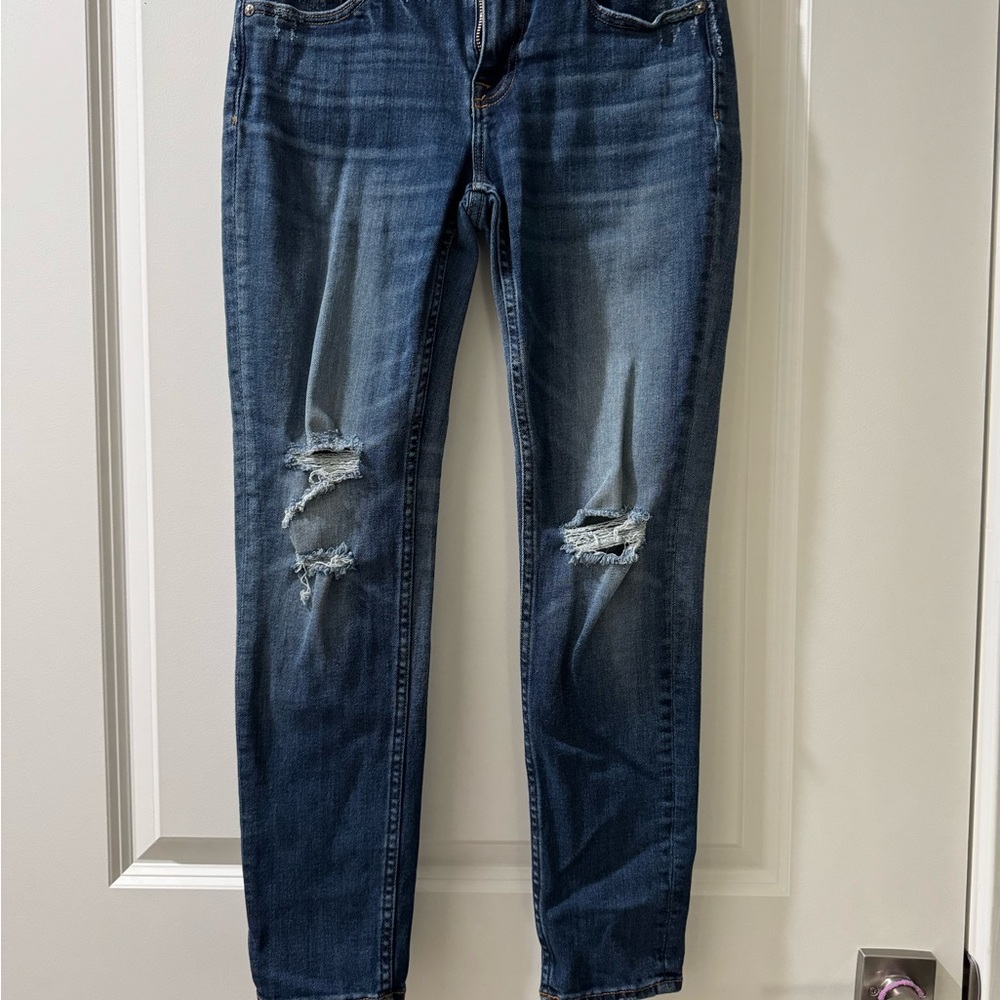 Vigoss Dark Blue Distressed Skinny Jeans